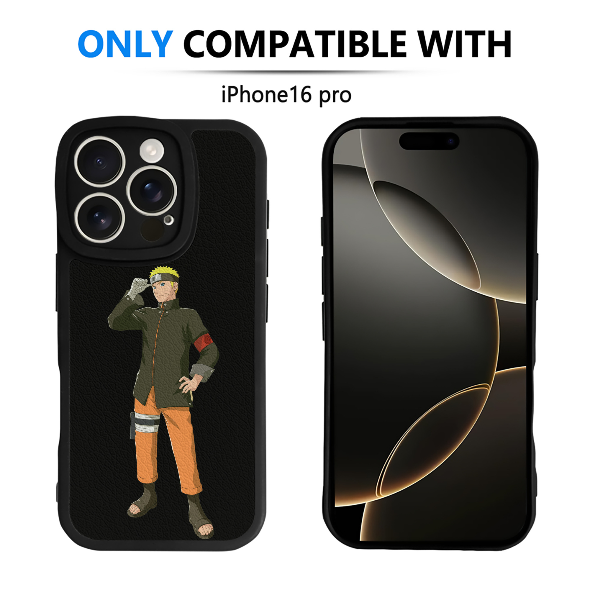 （画像用） NARUTO -ナルト- うずまき ナルト Uzumaki Naruto 【iPhone 16シリーズ対応】シリコンスマホケース（レザー調） 材質：シリコン